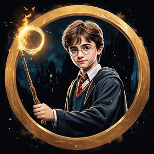 عکس هری پاتر فانتزی با چوبدستی جادویی و قلعه تاریک