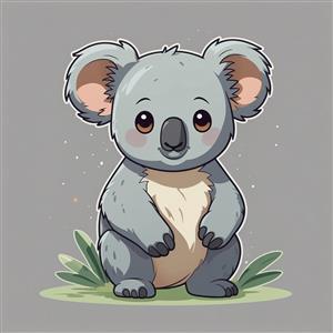 عکس کوالا فانتزی خاکستری با طراحی تمیز و باکیفیت