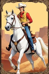 عکس لوک خوش شانس سوار بر اسب باکیفیت