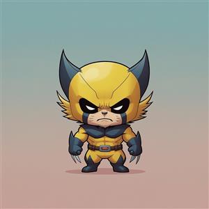 عکس وولورین کارتونی کوچک با سبک هنری خاص