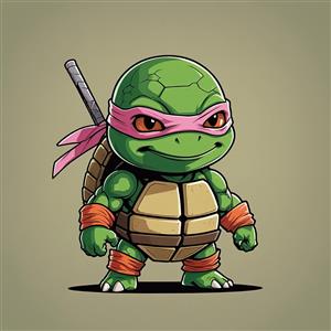 عکس لاک‌پشت نینجا دوناتلو با رنگ بنفش