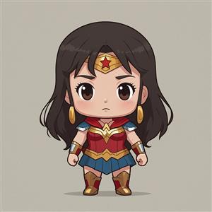 طرح واندر ومن با گوشواره‌های طلایی برای چاپ روی بوم