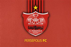 پوستر دیواری ورزشی لوگوی باشگاه پرسپولیس روی زمینه چرم قرمز ویژه طرفداران فوتبال و اتاق پسرانه