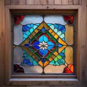 تصویر باکیفیت طرح خورشیدی شیشه رنگی مناسب روتختی بزرگسال و پوسترهای دیواری اتاق پذیرایی