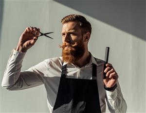 پوستر دیواری سه بعدی آرایشگاه مردانه مناسب برای دکور ارایشگاه