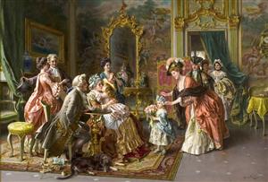 پوستر دیواری هنری جشن تولد کودک در قصر کلاسیک ویژه دکوراسیون اتاق کودک و مهدکودک لوکس