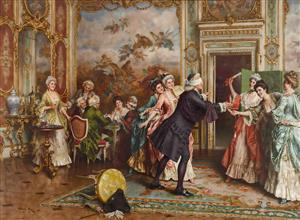 پوستر دیواری طرح بازی و سرگرمی در قصر برای دکوراسیون کلاسیک ویلا و سالن‌های بزرگ بازی