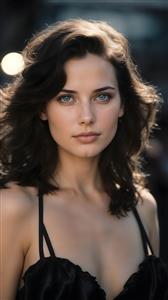 عکس با کیفیت پرتره مدل زن با موهای تیره مناسب تابلو دکوراتیو آرایشگاه زنانه و پوستر دیواری اتاق خواب مدرن