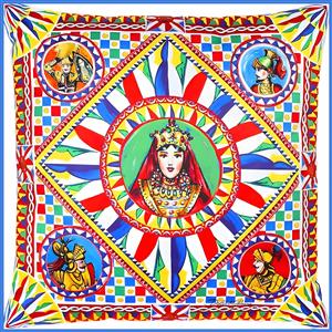 طرح فانتزی و رنگارنگ رومیزی با نقش ملکه و سربازان برای چاپ روی کوسن، رومیزی و بشقاب‌های تزیینی