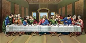 پوستر دیواری شام آخر اثر لئوناردو داوینچی برای دکوراسیون سالن ناهارخوری، رستوران‌های لوکس و تابلو دکوراتیو