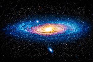 عکس باکیفیت کهکشان راه شیری و سحابی‌های درخشان برای پوستر دیواری سه بعدی اتاق خواب و آسمان‌نماهای مدرن