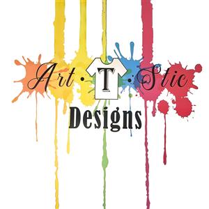 لوگوی هنری با پاشش رنگ‌های رنگین‌کمانی مناسب پوستر دیواری آموزشگاه نقاشی، گالری و مهدکودک