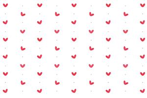 الگوی تکرار شونده قلب‌های قرمز فانتزی جهت چاپ کاغذ دیواری اتاق کودک، روتختی و جلد دفتر