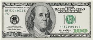 طرح نوستالژیک ۱۰۰ دلاری بنجامین فرانکلین برای کاغذ دیواری و تابلو دکوراتیو محیط‌های اداری