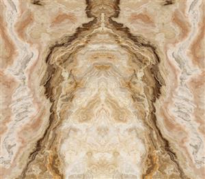 پوستر دیواری قرینه طرح سنگ مرمر کرم و قهوه‌ای با نمای بوک‌مچ مناسب برای پشت تلویزیون و لابی ساختمان