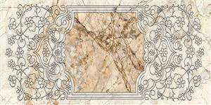 کادر تذهیب کلاسیک روی زمینه سنگ مرمر روشن برای چاپ پوستر دیواری سنتی و تابلو فرش