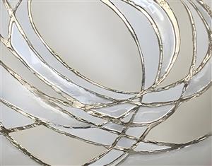 نقاشی خطوط مدرن نقره‌ای روی زمینه سفید برای پوستر دیواری مینیمال اتاق نشیمن و دفتر کار