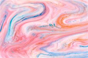 طرح انتزاعی ابر و باد صورتی و آبی ملایم مناسب چاپ پوستر دیواری اتاق خواب دخترانه و کوسن‌های فانتزی