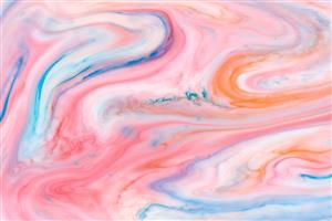 پوستر دیواری ابر و باد صورتی و آبی پاستلی با طرح سیال مخصوص اتاق خواب دخترانه، مهدکودک و چاپ روی کالای خواب و کوسن