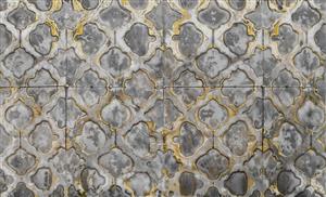 پوستر دیواری طرح اسلیمی و کاشی‌کاری قدیمی با بافت کهنه ویژه رستوران‌های سنتی، هتل‌ها و فضاهای کلاسیک