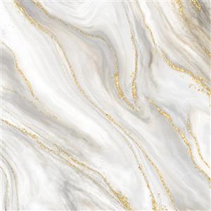 پوستر دیواری سنگ مرمر مایع با رگه‌های اکلیلی طلایی و طوسی مناسب برای اتاق مستر و سالن انتظار دفاتر تجاری