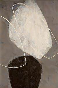 طرح نقاشی انتزاعی مینیمال با اشکال ارگانیک تیره و روشن ویژه تابلوهای مدرن کافه، رستوران و اتاق نشیمن