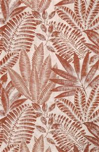 پوستر دیواری مدرن با طرح برگ‌های استوایی رنگ مسی و آجری ایده‌آل برای اتاق خواب و پرده تصویری در هتل