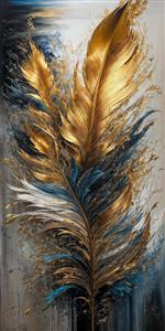 طرح عمودی پر طلایی و سرمه‌ای انتزاعی برای پوستر دیواری مدرن راهرو و پشت تلویزیون با کیفیت بالا جهت چاپ روی رول آپ و تابلوی دیواری