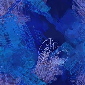 بک گراند انتزاعی با خطوط درهم و طیف رنگی آبی تیره برای چاپ پارچه، پرده و دیوارپوش‌های مدرن اداری و اتاق کار