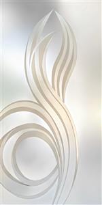 طرح انتزاعی امواج نقره‌ای و سفید مات برای شیشه سکوریت، پرده چاپی و پوستر دیواری مینیمال سالن‌های آرایشی و زیبایی