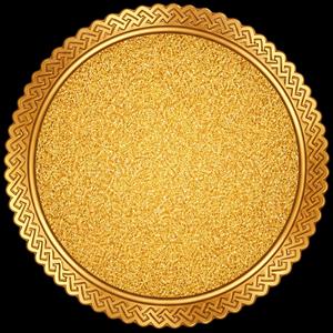 بشقاب تزیینی با نقش و نگار اسلیمی طلایی و بافت نقطه‌ای ویژه چاپ روی ظروف و تابلوهای گرد دکوراتیو