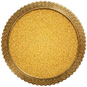 کادر دایره‌ای اسلیمی با مرکزیت طلایی درخشان برای چاپ روی بشقاب‌های تزیینی و قاب‌های تزیینی دیوار سالن پذیرایی