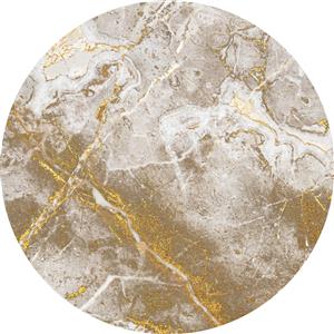طرح دایره‌ای سنگ مرمر خاکستری با رگه‌های طلایی لوکس مناسب برای تابلوی دکوراتیو اتاق پذیرایی و چاپ روی بشقاب‌های تزیینی و کوسن