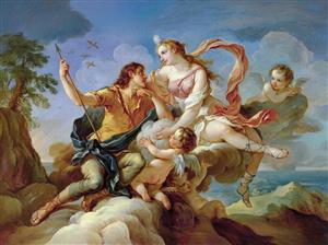 پوستر دیواری طرح اساطیری عشق و فرشتگان کوچک سبک رنسانس ویژه سقف و دیوارهای بزرگ تالار