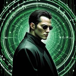 تصویر جذاب کیانو ریوز با عینک دودی ویژه چاپ روی تیشرت، کوسن و پوسترهای دکوراتیو مدرن