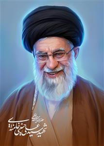 نقاشی چهره سید علی خامنه ای