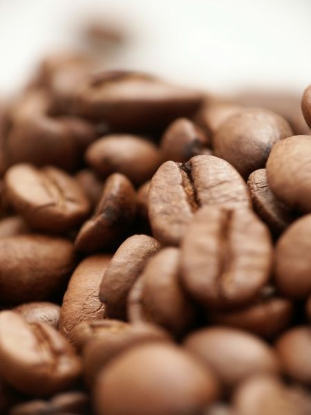 دانه های قهوه - نمای با فوکوس نرم