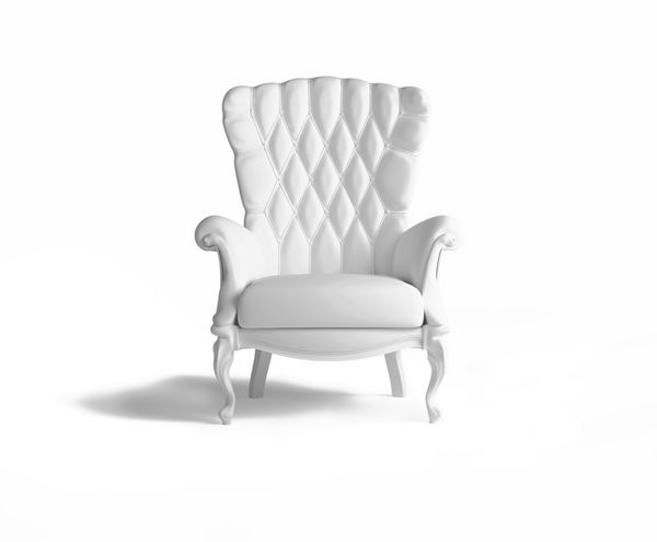 صندلی راحتی روی سفید