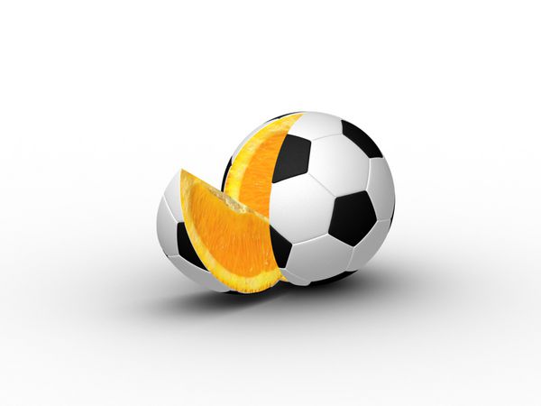 فوتبال سه بعدی نارنجی