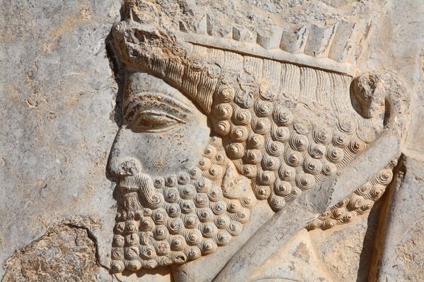 نقش برجسته سرباز ایرانی از تخت جمشید ایران قرن ششم قبل از میلاد
