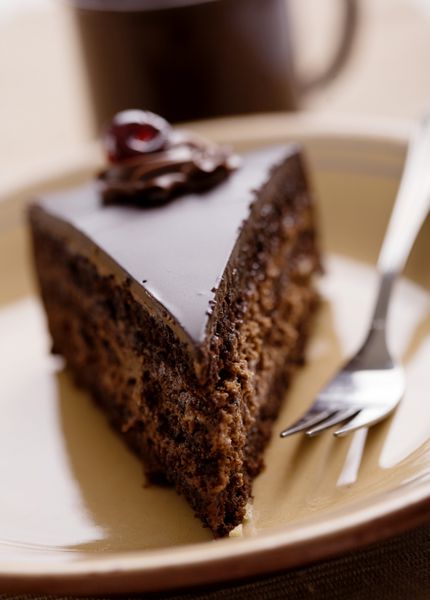 تکه کیک شکلاتی DOF کم عمق
