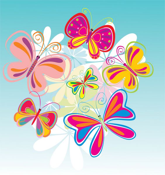 پروانه ها - وکتور