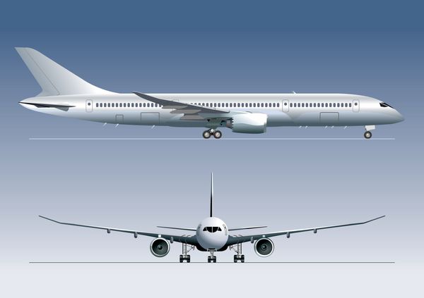وکتور تصویر دقیق هواپیمای مسافربری هواپیماهای وکتور بیشتری را در نمونه کارها من مشاهده کنید