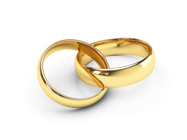 حلقه ازدواج طلای جدا شده