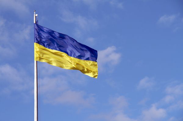 پرچم اوکراین در کیف