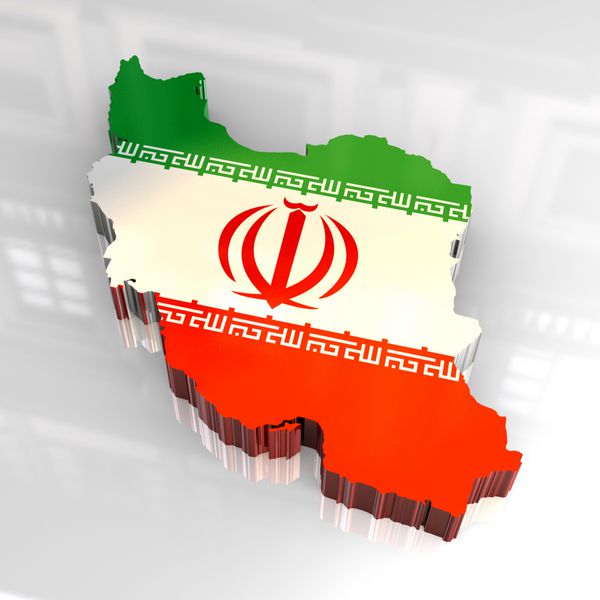 نقشه سه بعدی پرچم ایران
