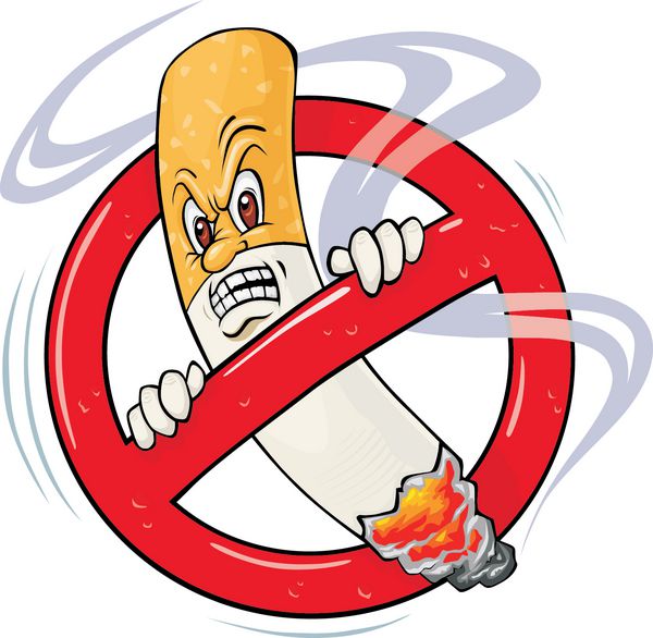 تابلوی کارتون سیگار ممنوع
