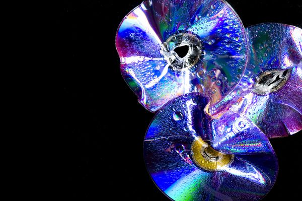 قطره آب پوشش دیسک سی دی درخشان