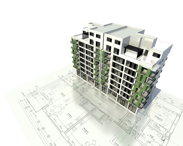 خانه مدل معماری که ساختار ساختمان را نشان می دهد