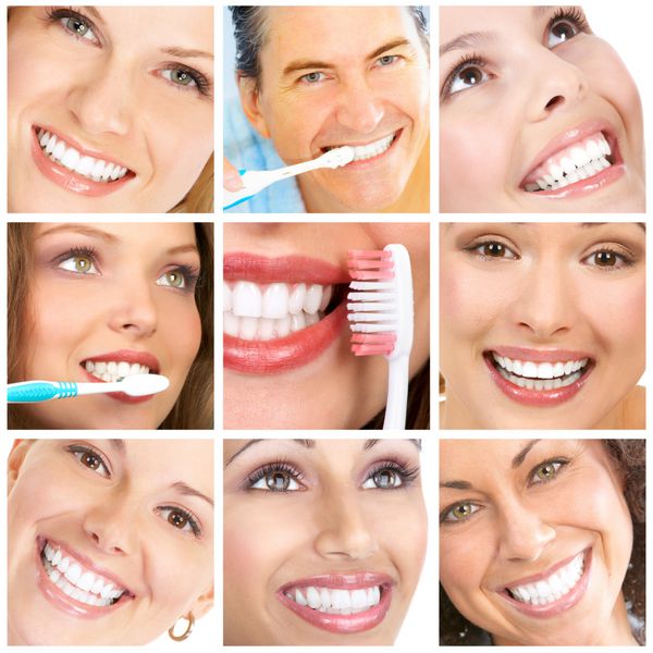 لبخند و دندان چهره افراد خندان مراقبت از دندان لبخند